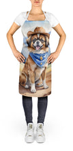 Load image into Gallery viewer, Tibetan Spaniel Cowboy Welcome Apron – Artist-Designed Kitchen, BBQ &amp; Craft Apron