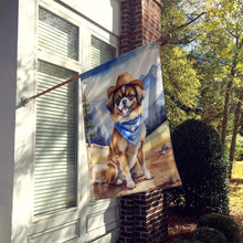 Load image into Gallery viewer, Tibetan Spaniel Cowboy Welcome House Flag
