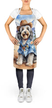 Load image into Gallery viewer, Tibetan Terrier Cowboy Welcome Apron – Artist-Designed Kitchen, BBQ &amp; Craft Apron
