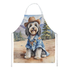 Load image into Gallery viewer, Tibetan Terrier Cowboy Welcome Apron – Artist-Designed Kitchen, BBQ &amp; Craft Apron