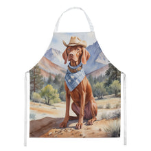 Load image into Gallery viewer, Vizsla Cowboy Welcome Apron – Artist-Designed Kitchen, BBQ &amp; Craft Apron