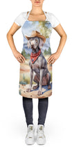 Load image into Gallery viewer, Weimaraner Cowboy Welcome Apron – Artist-Designed Kitchen, BBQ &amp; Craft Apron