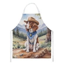 Load image into Gallery viewer, Welsh Springer Spaniel Cowboy Welcome Apron – Artist-Designed Kitchen, BBQ &amp; Craft Apron