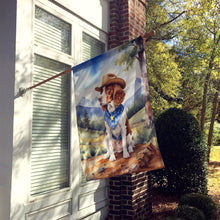 Load image into Gallery viewer, Welsh Springer Spaniel Cowboy Welcome House Flag