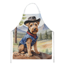 Load image into Gallery viewer, Welsh Terrier Cowboy Welcome Apron – Artist-Designed Kitchen, BBQ &amp; Craft Apron