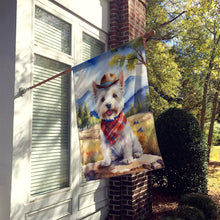 Load image into Gallery viewer, Westie Cowboy Welcome House Flag