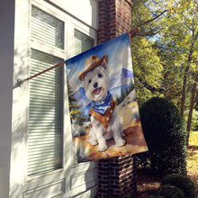 Load image into Gallery viewer, Westie Cowboy Welcome House Flag