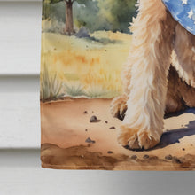 Load image into Gallery viewer, Wheaten Terrier Cowboy Welcome House Flag