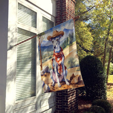Load image into Gallery viewer, Whippet Cowboy Welcome House Flag