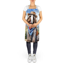 Load image into Gallery viewer, Wirehaired Pointing Griffon Cowboy Welcome Apron – Artist-Designed Kitchen, BBQ &amp; Craft Apron