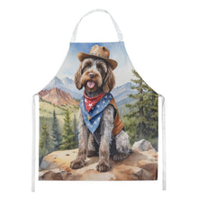Load image into Gallery viewer, Wirehaired Pointing Griffon Cowboy Welcome Apron – Artist-Designed Kitchen, BBQ &amp; Craft Apron