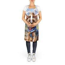 Load image into Gallery viewer, Yorkshire Terrier Yorkie Cowboy Welcome Apron – Artist-Designed Kitchen, BBQ &amp; Craft Apron