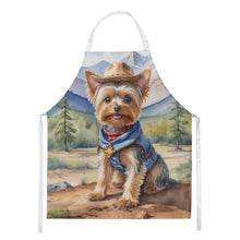 Load image into Gallery viewer, Yorkshire Terrier Yorkie Cowboy Welcome Apron – Artist-Designed Kitchen, BBQ &amp; Craft Apron