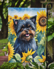 Load image into Gallery viewer, Affenpinscher in Sunflowers Garden Flag – Bright Dog-Themed Yard Decor