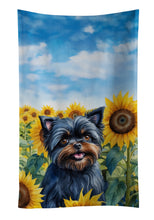 Load image into Gallery viewer, Affenpinscher in Sunflowers Kitchen Towel