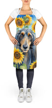 Load image into Gallery viewer, Afghan Hound in Sunflowers Apron – Artist-Designed Kitchen, BBQ &amp; Craft Apron