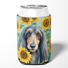 Load image into Gallery viewer, Afghan Hound in Sunflowers Can or Bottle Hugger