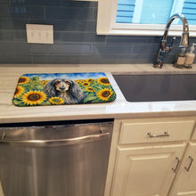 Load image into Gallery viewer, Afghan Hound in Sunflowers Dish Drying Mat Absorbent Dish Drying Mat Pad for Kitchen Counter Dish Drainer Mat for Countertop, 14 x 21", Multicolor