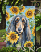 Load image into Gallery viewer, Afghan Hound in Sunflowers Garden Flag – Bright Dog-Themed Yard Decor