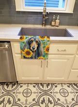 Load image into Gallery viewer, Afghan Hound in Sunflowers Kitchen Towel