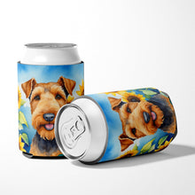 Load image into Gallery viewer, Airedale Terrier in Sunflowers Can or Bottle Hugger