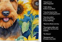 Load image into Gallery viewer, Airedale Terrier in Sunflowers Kitchen Towel
