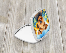 Load image into Gallery viewer, Airedale Terrier in Sunflowers Compact Mirror – Stylish Purse Mirror with Artistic Covers