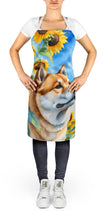 Load image into Gallery viewer, Akita in Sunflowers Apron – Artist-Designed Kitchen, BBQ &amp; Craft Apron