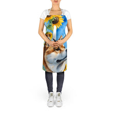Load image into Gallery viewer, Akita in Sunflowers Apron – Artist-Designed Kitchen, BBQ &amp; Craft Apron