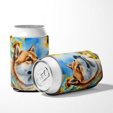 Load image into Gallery viewer, Akita in Sunflowers Can or Bottle Hugger