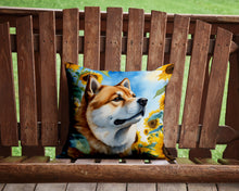 Load image into Gallery viewer, Akita in Sunflowers Throw Pillow - 14x14 Decorative Pillow – Art for Your Home &amp; Patio