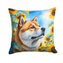 Load image into Gallery viewer, Akita in Sunflowers Throw Pillow