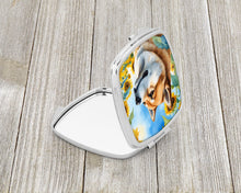 Load image into Gallery viewer, Akita in Sunflowers Compact Mirror – Stylish Purse Mirror with Artistic Covers
