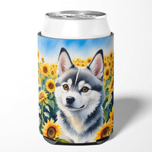 Load image into Gallery viewer, Alaskan Klee Kai in Sunflowers Can or Bottle Hugger