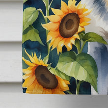 Load image into Gallery viewer, Alaskan Klee Kai in Sunflowers House Flag