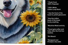 Load image into Gallery viewer, Alaskan Malamute in Sunflowers Kitchen Towel