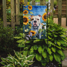 Load image into Gallery viewer, American Bulldog in Sunflowers Garden Flag – Bright Dog-Themed Yard Decor