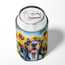 Load image into Gallery viewer, American English Coonhound in Sunflowers Can or Bottle Hugger