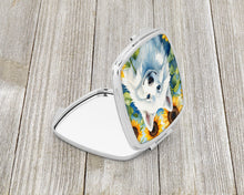 Load image into Gallery viewer, American Eskimo in Sunflowers Compact Mirror – Stylish Purse Mirror with Artistic Covers