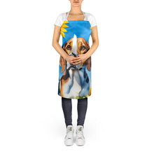 Load image into Gallery viewer, American Foxhound in Sunflowers Apron – Artist-Designed Kitchen, BBQ &amp; Craft Apron