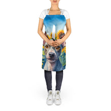 Load image into Gallery viewer, American Hairless Terrier in Sunflowers Apron – Artist-Designed Kitchen, BBQ &amp; Craft Apron
