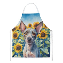 Load image into Gallery viewer, American Hairless Terrier in Sunflowers Apron – Artist-Designed Kitchen, BBQ &amp; Craft Apron