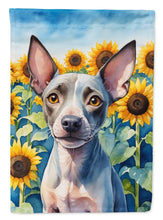 Load image into Gallery viewer, American Hairless Terrier in Sunflowers House Flag