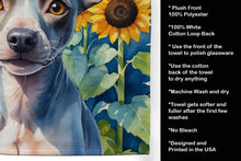 Load image into Gallery viewer, American Hairless Terrier in Sunflowers Kitchen Towel