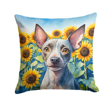 Load image into Gallery viewer, American Hairless Terrier in Sunflowers Throw Pillow