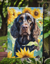 Load image into Gallery viewer, American Water Spaniel in Sunflowers Garden Flag – Bright Dog-Themed Yard Decor