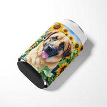 Load image into Gallery viewer, Anatolian Shepherd in Sunflowers Can or Bottle Hugger