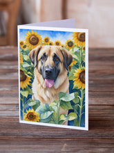 Load image into Gallery viewer, Anatolian Shepherd in Sunflowers Greeting Cards - Blank Note Cards – 8-Pack of Artist-Designed Cards with Envelopes