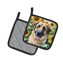 Load image into Gallery viewer, Anatolian Shepherd in Sunflowers Pot Holders - Set of 2 Decorative Kitchen Helpers | Made in the USA