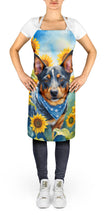 Load image into Gallery viewer, Australian Cattle Dog in Sunflowers Apron – Artist-Designed Kitchen, BBQ &amp; Craft Apron